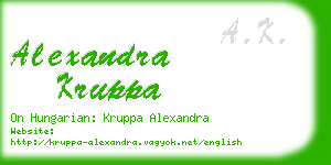 alexandra kruppa business card